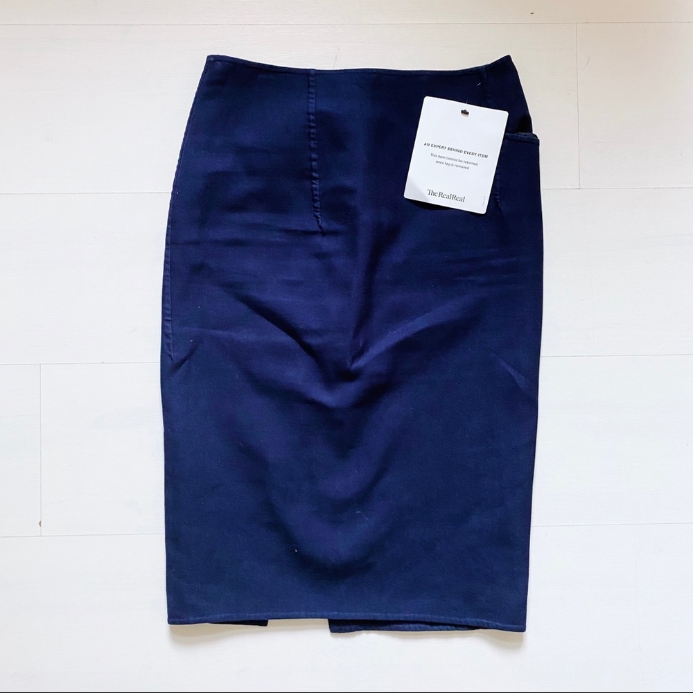 JIL SANDER navy stretch pencil skirt sz 36